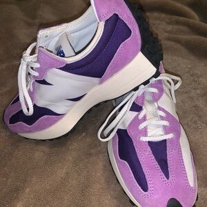 New Balance Purple and White Athletic Sneakers